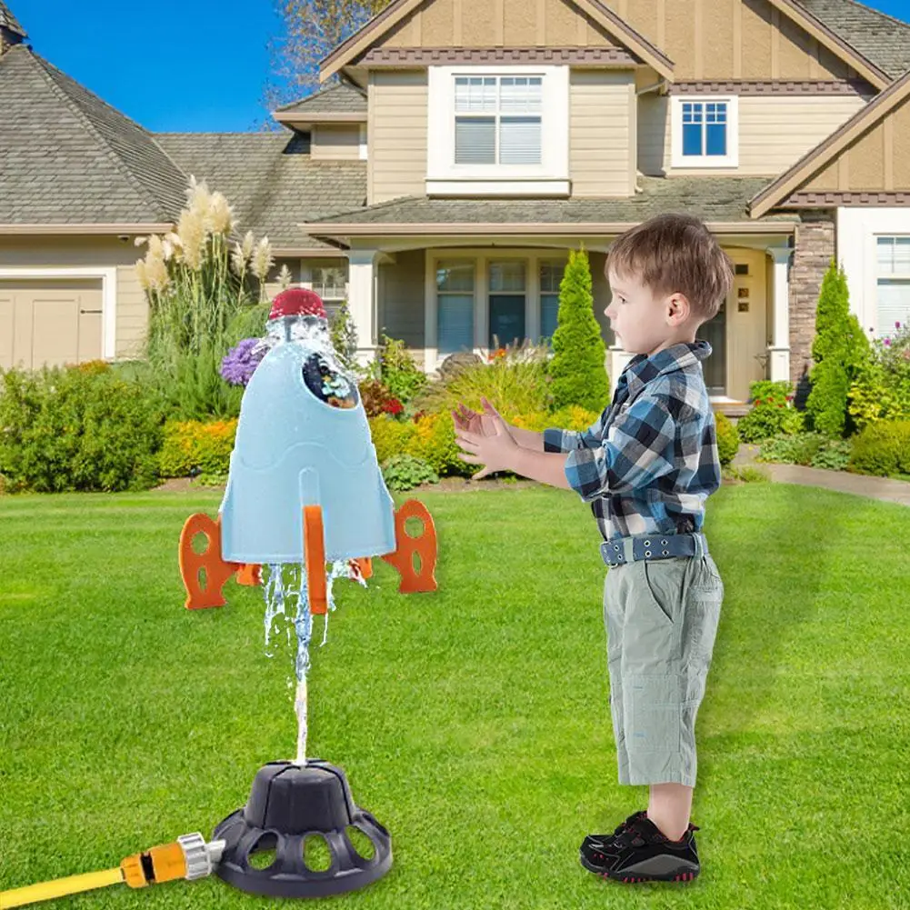 Rocket Launcher ของเล่น Rocket Water Sprinklers น้ําความดัน Lift Sprinkler ของเล่นเล่นกลางแจ้งสวนสนามหญ้าสเปรย์น้ําของเล่นเด็ก