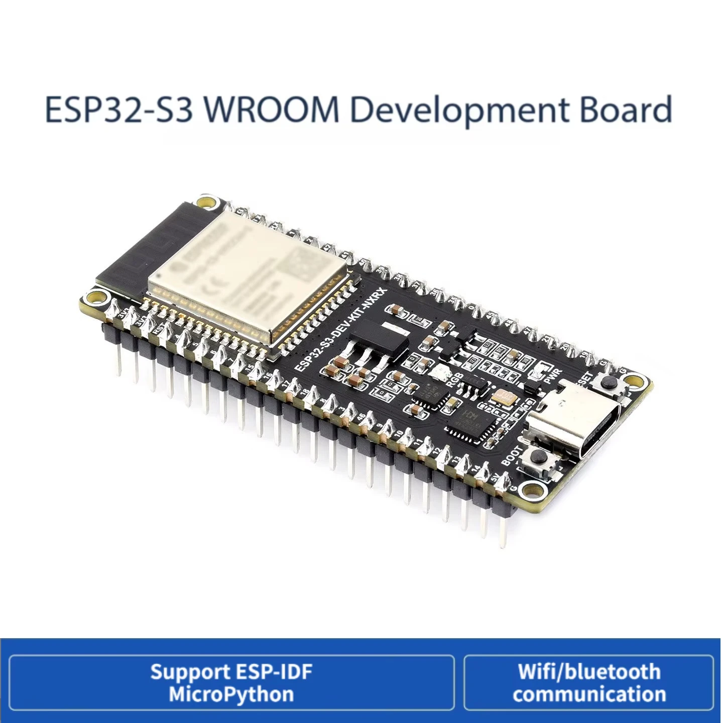 ESP32-S3 N8R8 Dev Board 2.4GHz WiFi BLE 8MB Flash 8MB PSRAM ESP-IDF MicroPython Arduino IoT