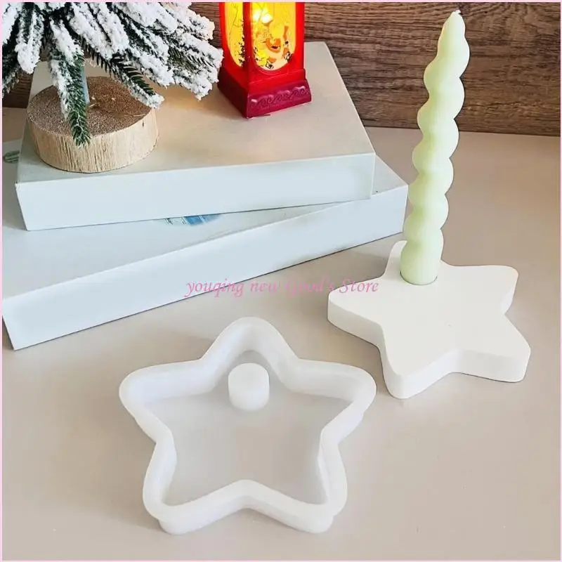 

57QA Многоцелевой художественный набор форм для свечей со звездами, прочная силиконовая форма, аксессуар для украшения дома, для