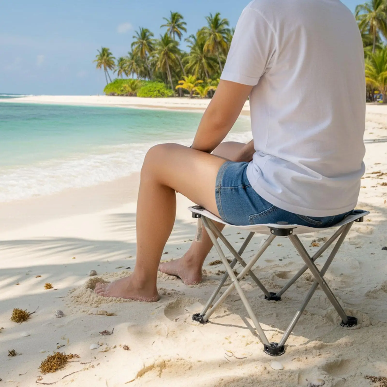 Foldable Camping Stool Picnic Outdoor Hiking Fishing Chair Camp Seat,Portable for Beach Trip Festive Adults Garden