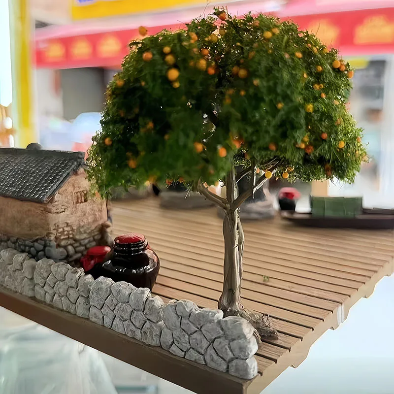 10/15pcs Miniature Stone Wall Model Resin Architectural Scene Decoration For Model Gardens And Miniature Landscapes