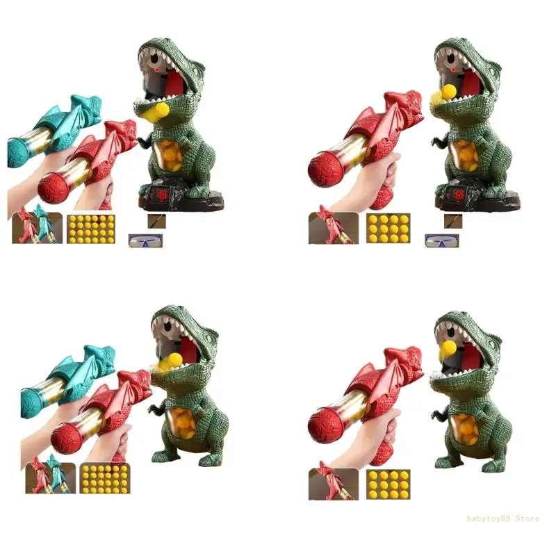 

Y4UD Foam Guns Game Toy for Child Dinosaur Set Toy with Score Long Indoor Toy Party Supply