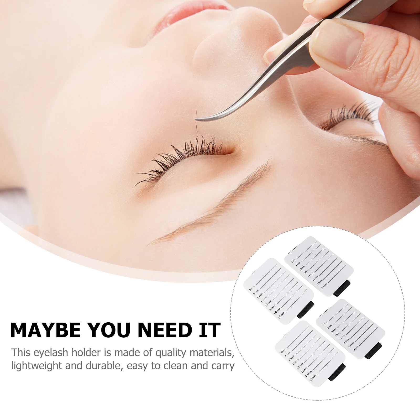 

4Pcs Eyelash Hand Pallet Ergonomic Design Strap for Stable Positioning Ideal for Eyelash Extensions Fast Application