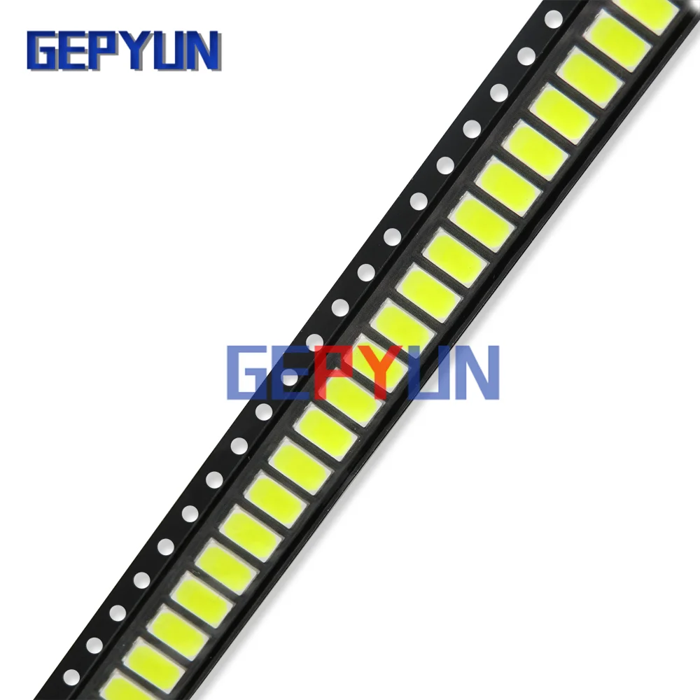 100 sztuk/partia 0603 0805 1206 1210 0402 5050 5730 SMD LED czerwony żółty zielony biały niebieski dioda emitująca światło
