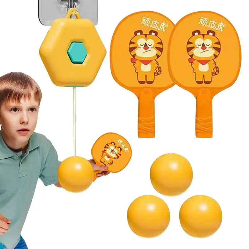 Floating Table Tennis Training Set Auto Retraction Adhesive Pong Exercise Trainer Child-parent Interaction Improvement An Kids