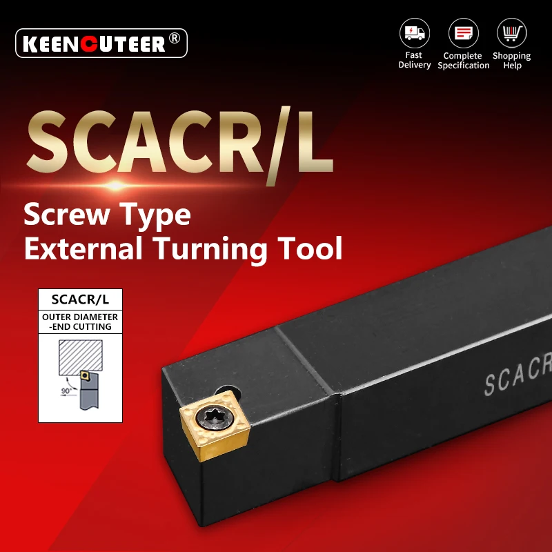 SCACR0808 SCACR1010 SCACR1212 SCACR1616 SCACR2020 External Turning Tool CNC Cutter Bar SCACR SCACL  Lathe Bar Turning Holder