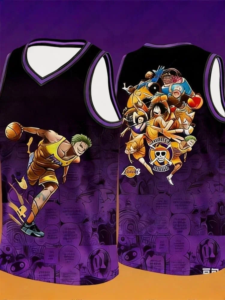 

Баскетбольные майки Monkey D.Luffy Special Edition для взрослых/детей, новые летние баскетбольные майки в стиле аниме, командная форма, баскетбольные рубашки