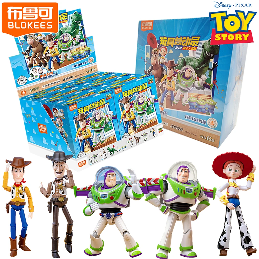 

New Genuine BLOKEES Toy Story Collection Blind Box Disney Pixer Classic Animated Movie Shining Cartoon Star Rare Character Model