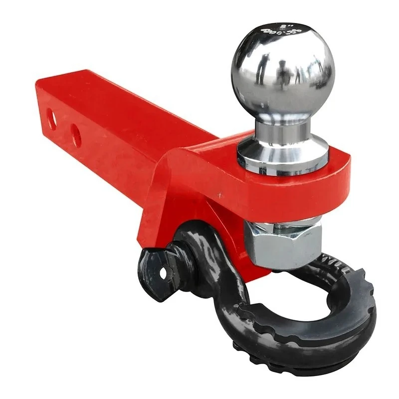 2 Inch Receiver Trailer Hitch with D-Ring Shackle Tow Hook Ball Mount Towing Accessory