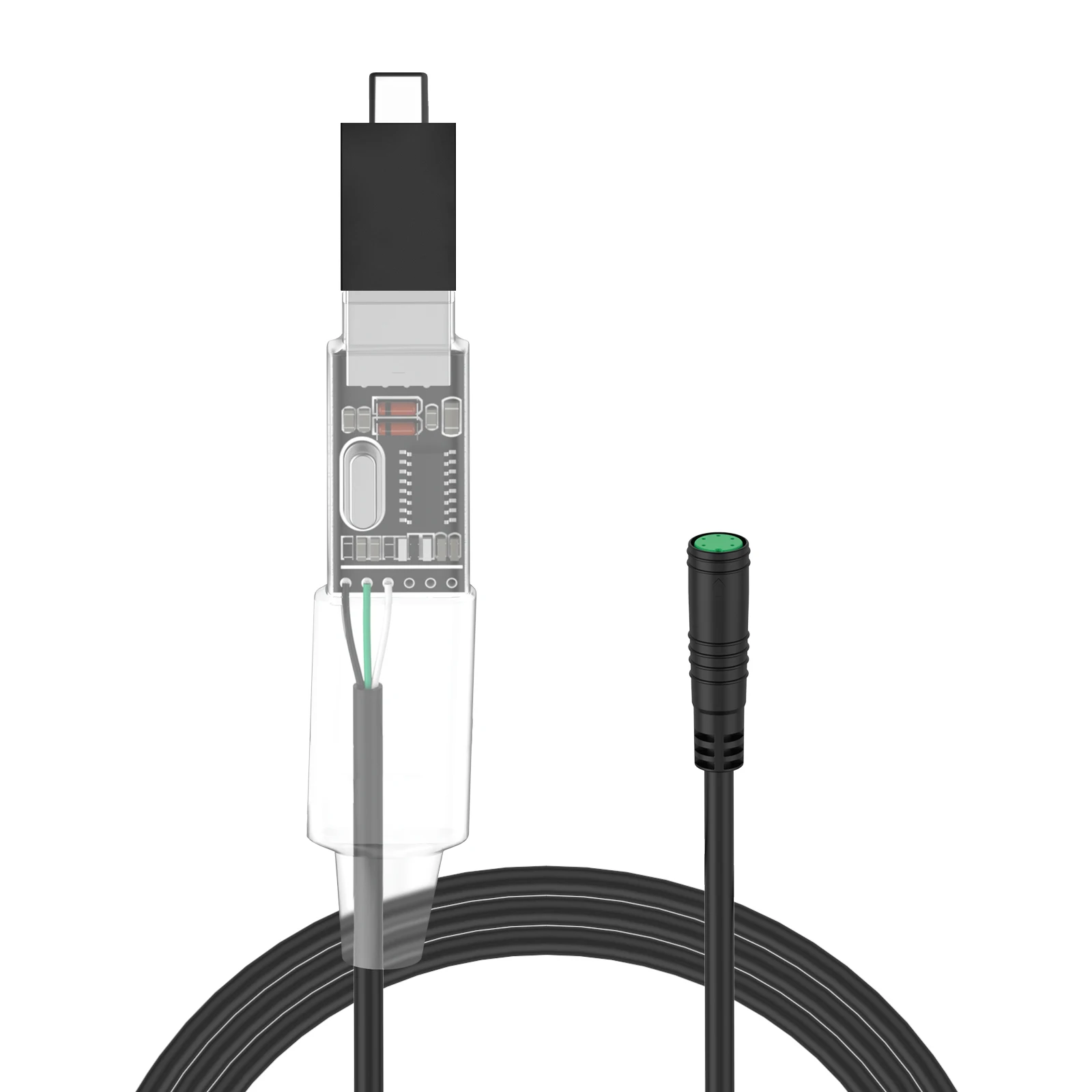 OTG-USB-USB-Programmierkabel für Bafang Mid Drive Kit BBS01 BBS02B BBSHD zur Änderung der PAS-Geschwindigkeitsparameter 43,3 Zoll Länge – Detail 1