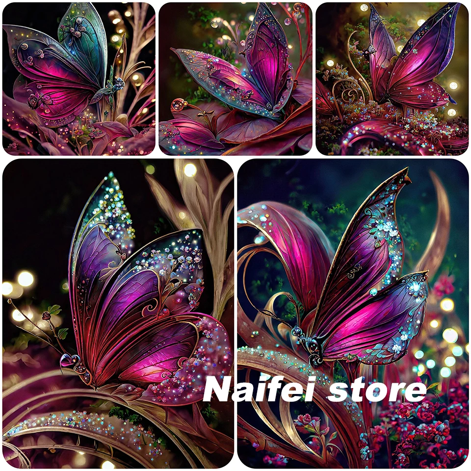 Colorful Butterfly 5D DIY Diamond Painting Fantasy Insect Picture Full Diamond Mosaic Embroidery Art Cross Stitch Kit Home Decor