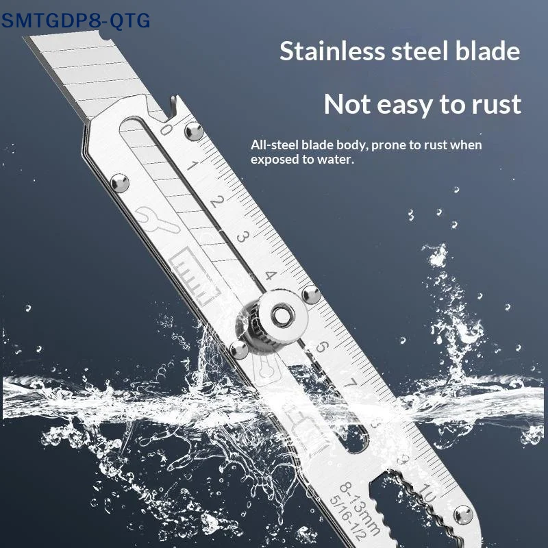 NEW Utility Knife Heavy Duty All Steel Thickened Large Stainless Steel Wallpaper Knife Industrial Grade Durable Tool Holder