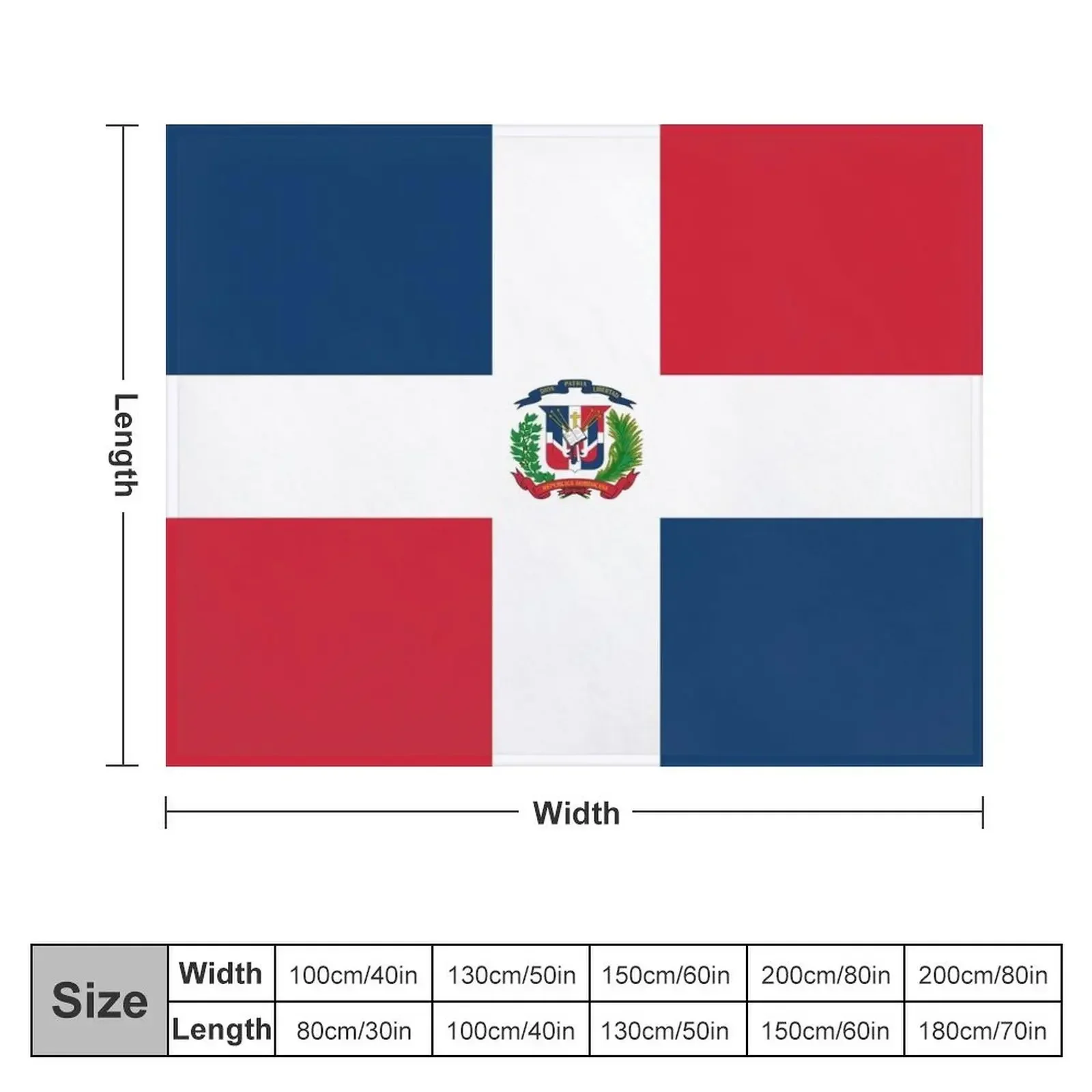 Dominican Republic Flag Throw Blanket Furry Personalized Gift Blankets