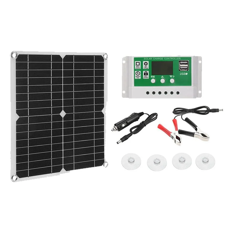 12W Solar Panel Kit 50A 12V Battery Charger with Controller Caravan Boat