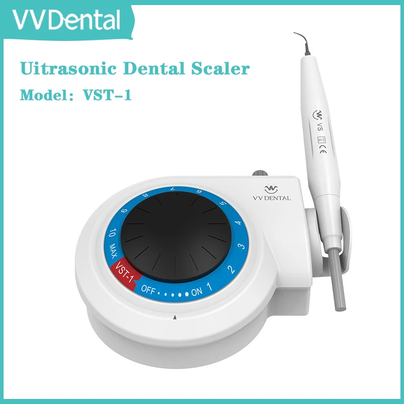 VVDental Portable Dental Ultrasound Scaler VST-1 for Remove Tooth Smoke Stains Professional Oral Dental Cleaning Whitening Tools portable durable 16 led mouth tray set with 2 pcs dental teeth whitening gel pen smart cold blue light led tooth whitener device