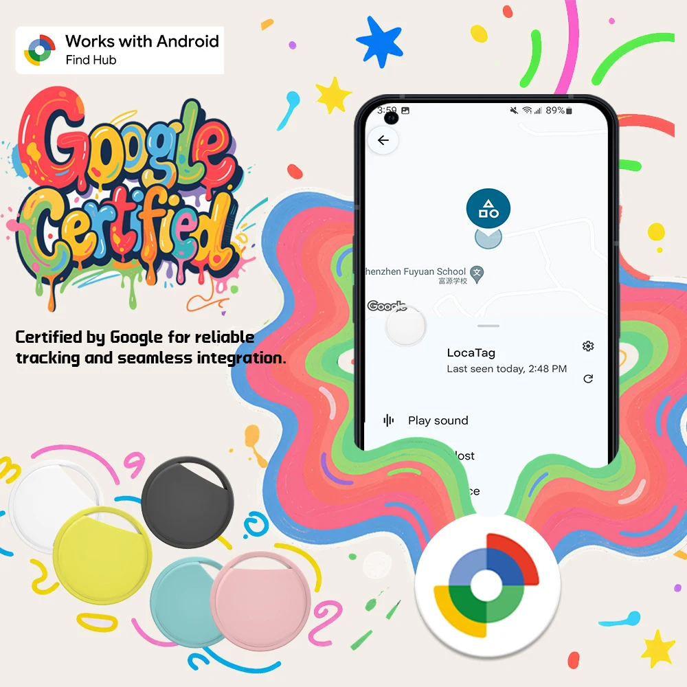 جهاز تعقب لمسافات طويلة لتحديد المواقع بعيدًا لنظام Android Google Find Hub إلى العلامة الذكية لهاتف Samsung Xiaomi Pixel Vivo GMS