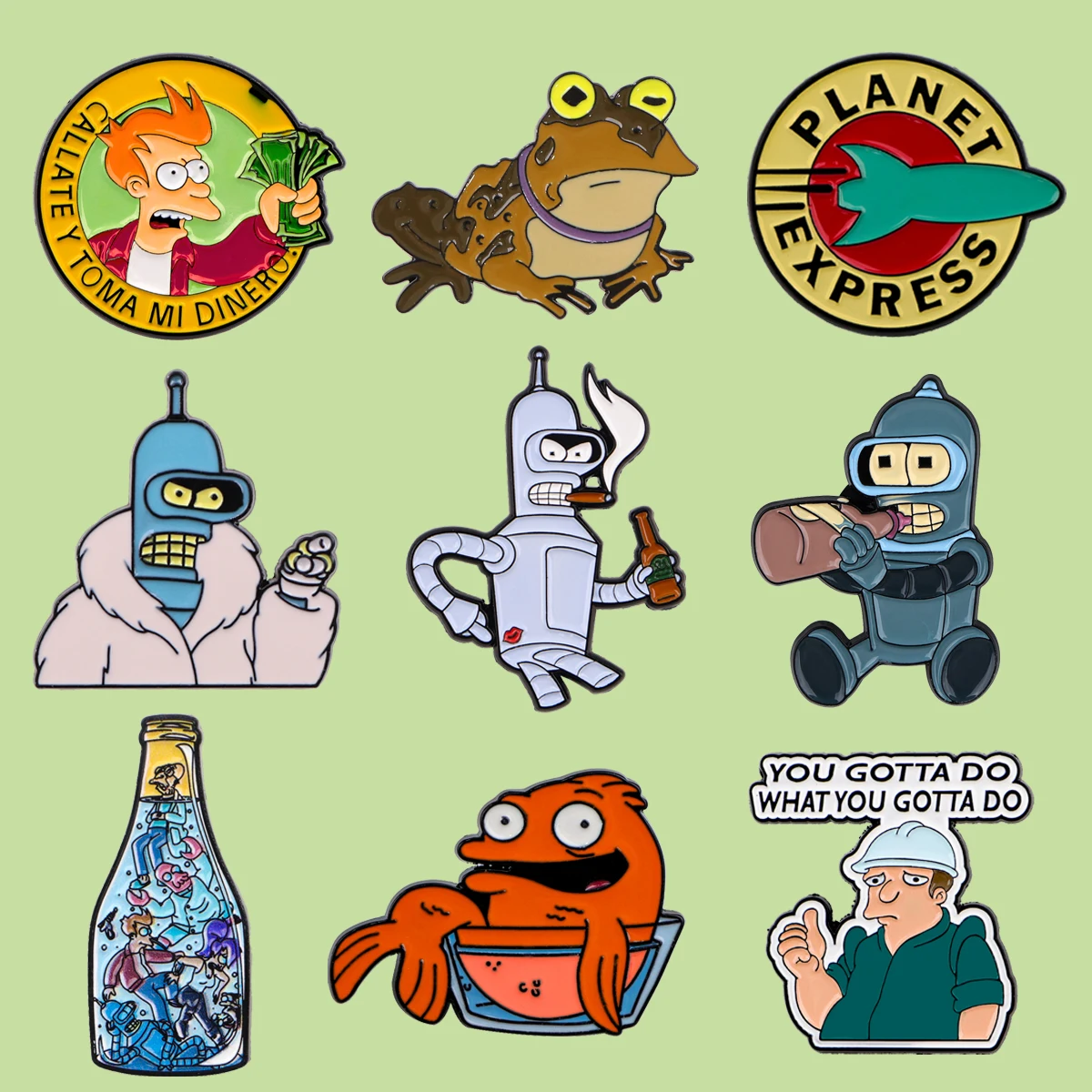Lustige Comedy-Roboter-Emaille-Anstecknadel, 90er-Cartoon-Animation-Brosche, Anstecknadeln, Reversnadeln, Abzeichen für Rucksack, Kleidung, Accessoires, Schmuck, Geschenke