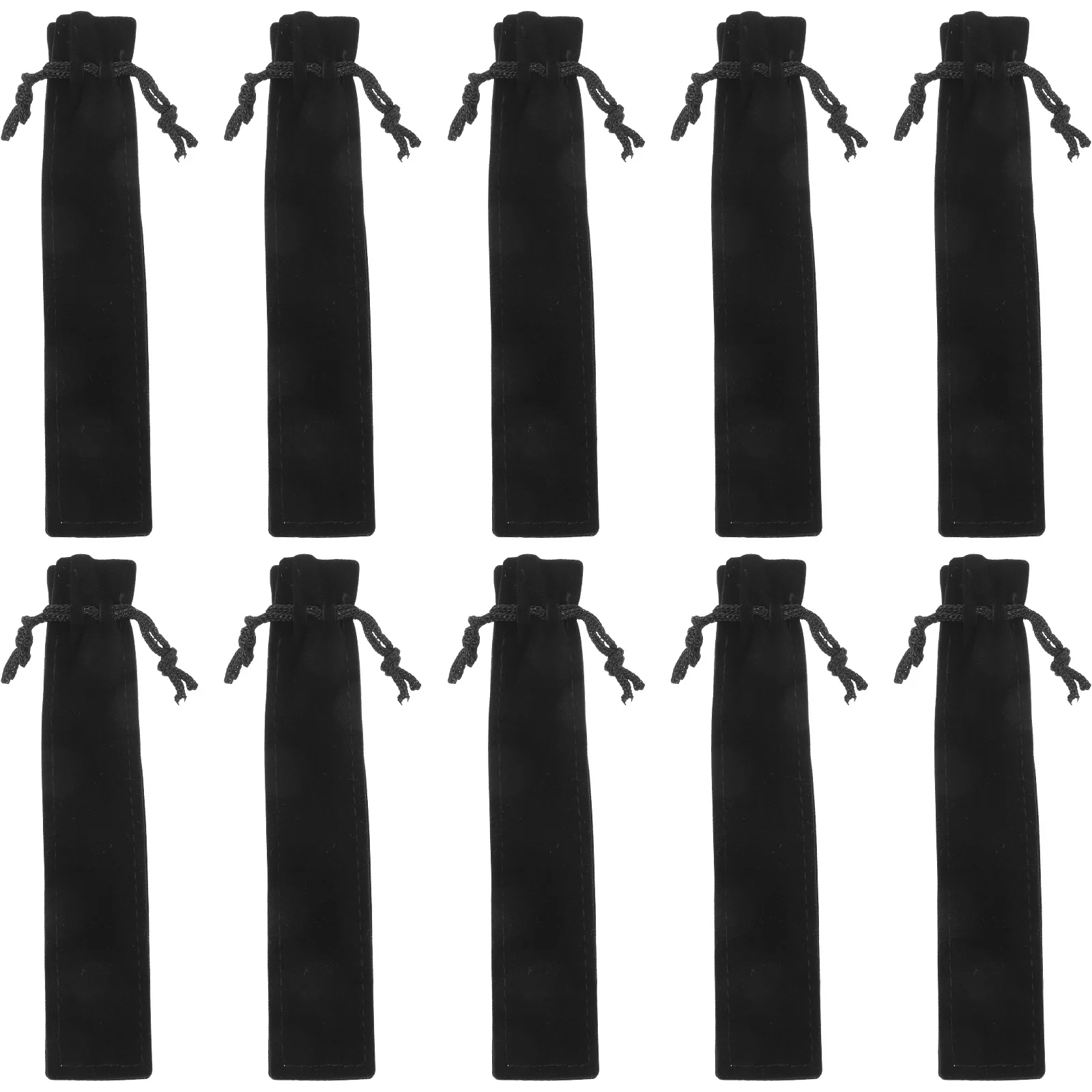 25Pcs Pen Pouch Drawstring Closure Flannel Pen Bag Protective Sleeve Storage Case for Office School Home Stationery Organization