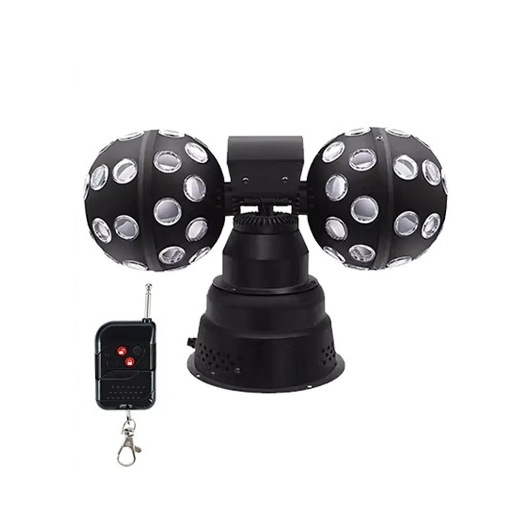 Moving Head Disco Double Ball Light Rotosphere LED Ball Beam RGBWAUV Centerpiece Light Party Rotate Strobe for Nightclub Bar DJ view 2