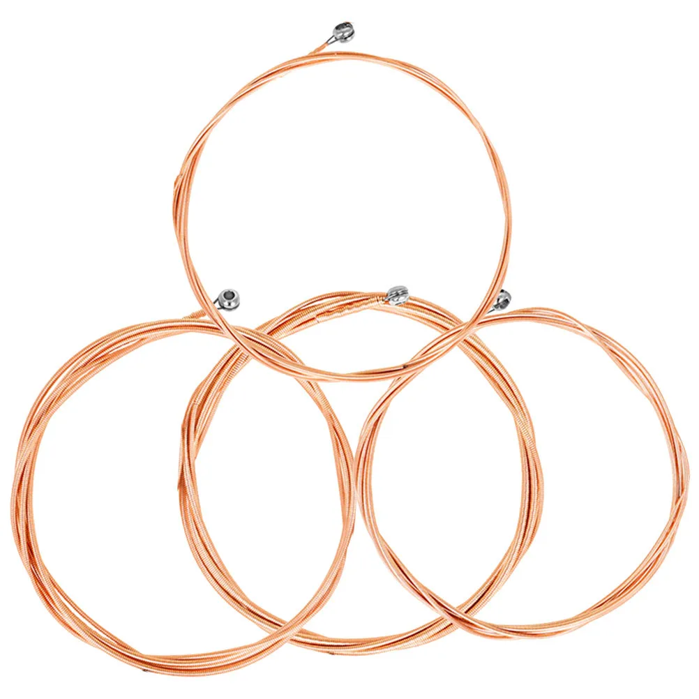 

4Pcs Bass String Metal Alloy Durable Sturdy Smooth Touch Anti-Rust Practical Bass Replacement Accessory for Musical Instruments