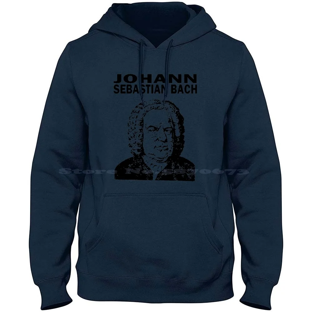 Johann Sebastian Bach 100% Cotton Hoodie Johann Sebastian Bach German Composer Musician Baroque Period Saxe Eisenach