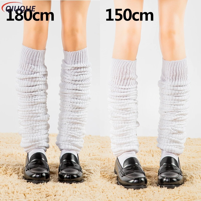 White Black Loose Socks Slouch Boots Stockings JK Uniform Accessories Leg Warmers Cosplay Socks for Women Girls image 6