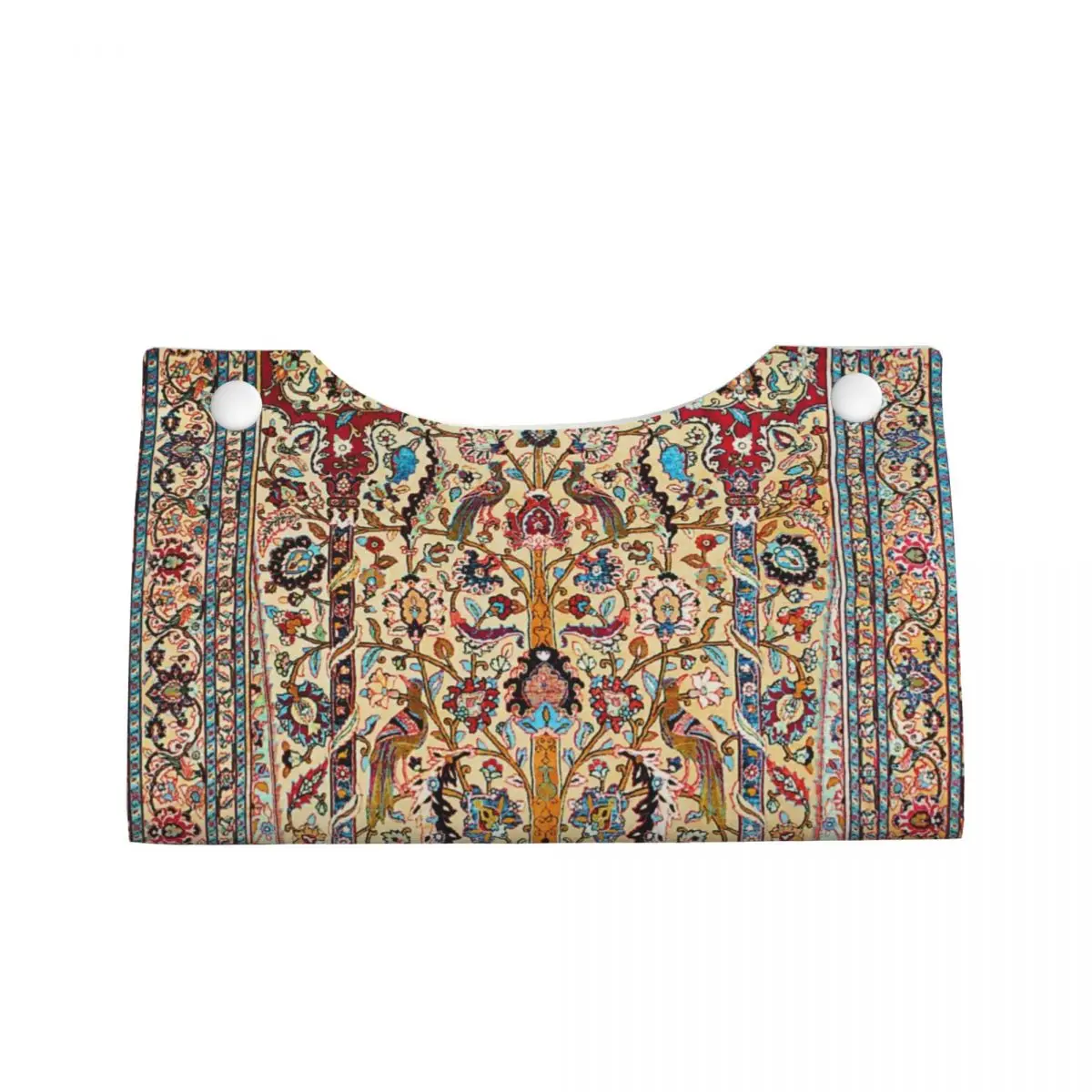 Custom Persian Tissue Box Cover for Bathroom Home Bohemian Turkish Ethnic Kilim Rectangular PU Leather Facial Tissue Box Holder