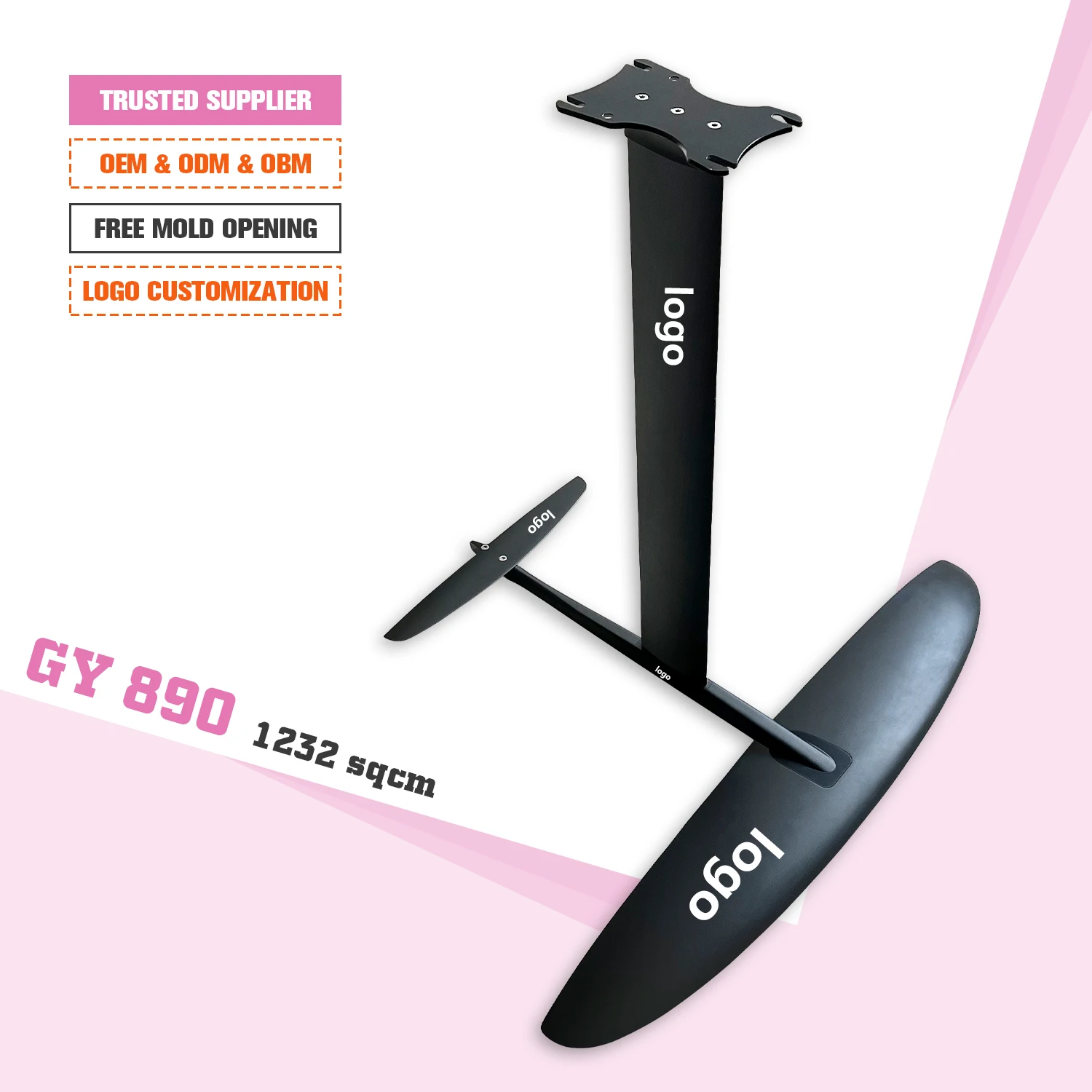 

Carbon Fiber GY890 Carbon Fiber Kitesurfing Hydrofoil New Board Wind Sail Wing Foil For Men Pump Foiling Kite Board