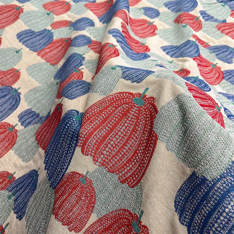 

Color Pumpkin Jacquard Fabric Thickened Woven Fabrics for Sewing Clothing,Bags Decorate Sofa,Tablecloths,Handmade DIY Luggage