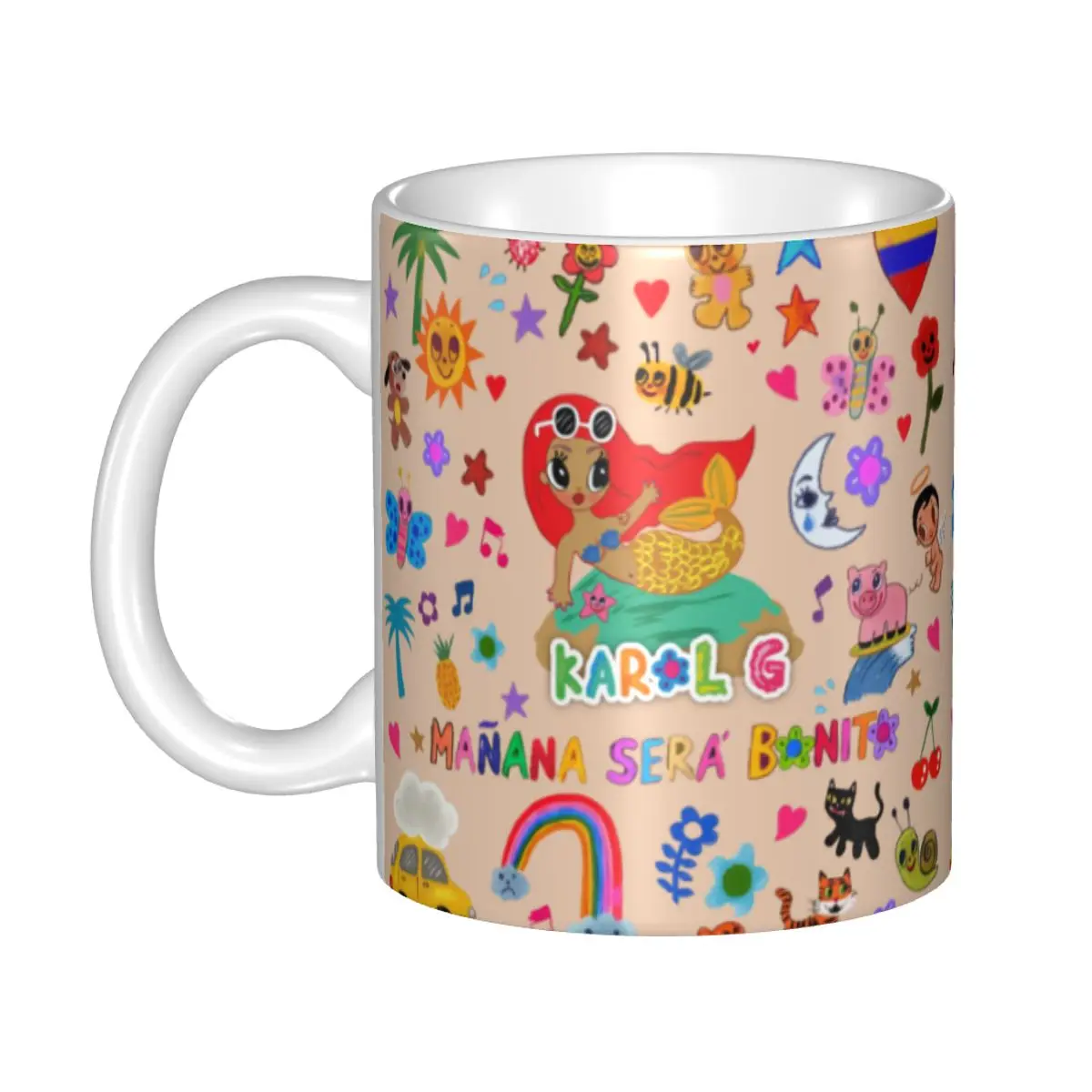 Custom Karol G Coffee Mugs DIY Personalized Reggae Ainger Ceramic Milk Tea Mug