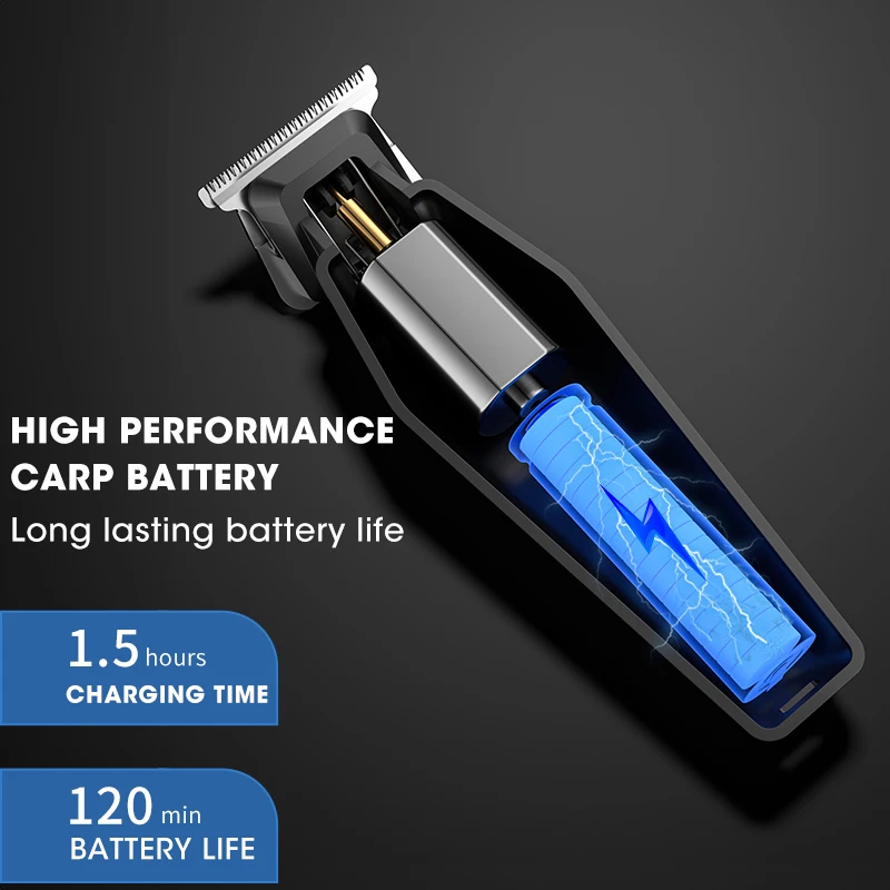 صالون الحلاقة Resuxi 389 يستخدم ماكينة تشذيب الشعر الاحترافية على شكل حرف T مع 5 أمشاط قابلة لإعادة الشحن للرجال