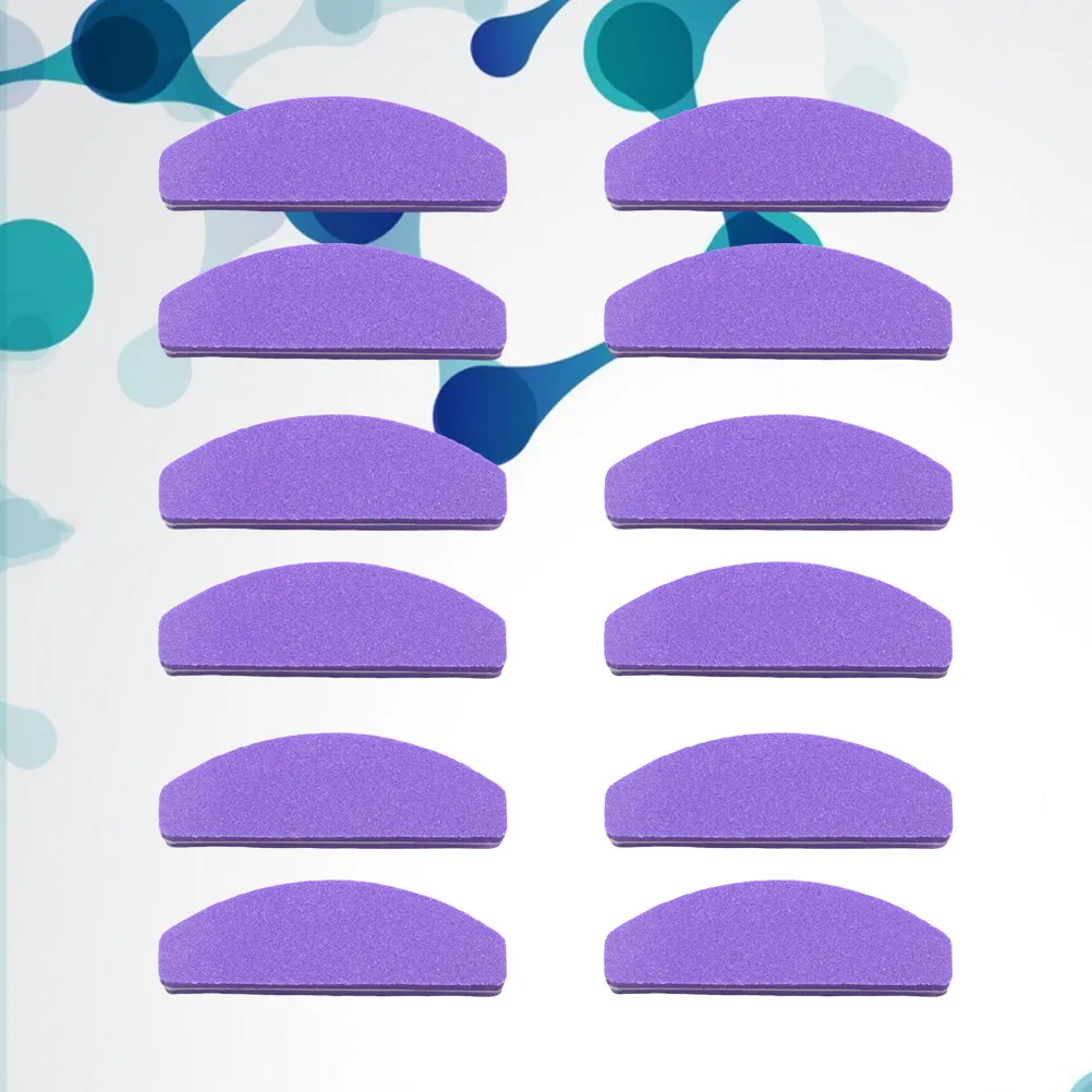 

20Pcs Sponge Nail File Mini Half-Moon Shaped Double-Sided Emery Board for Healthy Strong Nails Manicure Polishing Thick Nails