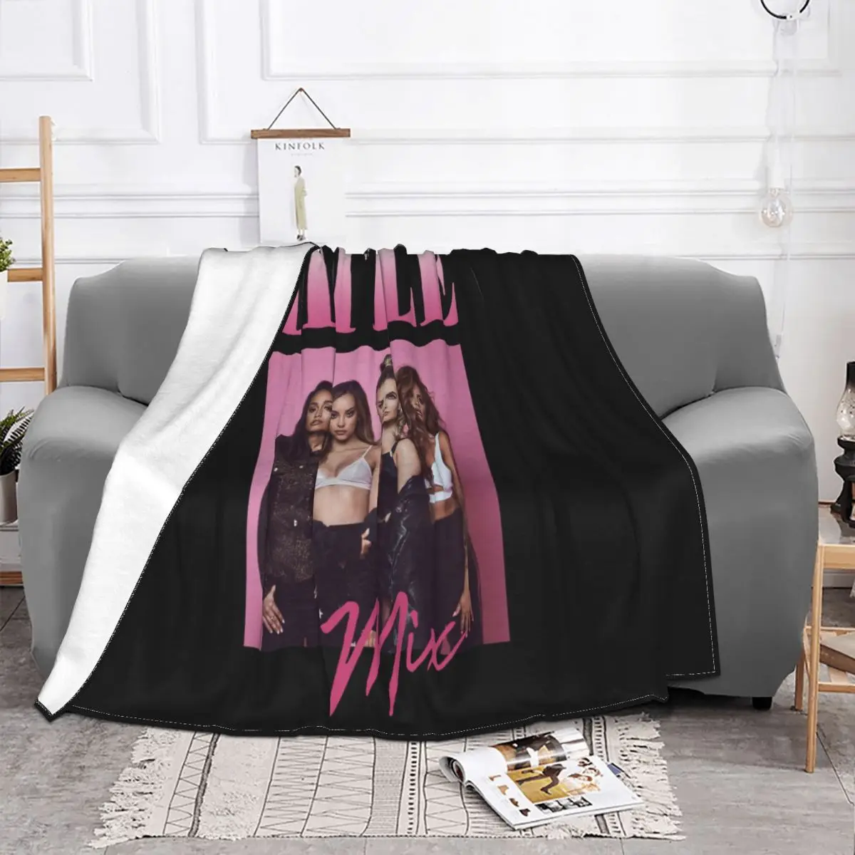 Little Mix Homage Uk Tour Girl Band Exclusive Unisex Fashion Unique 3D Cool Halloween Throw Blanket