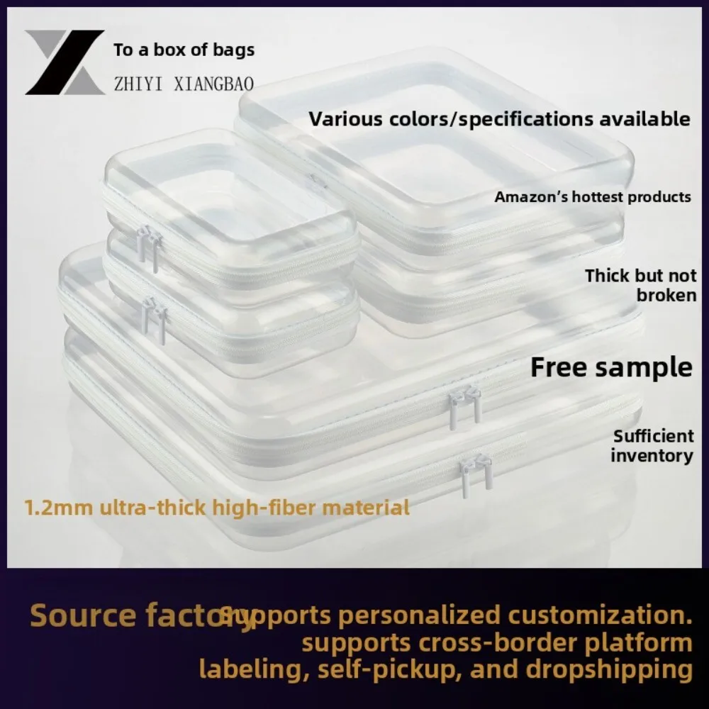 

Thickened Transparent Storage Box for Travel Home Desktop Organization Multipurpose Cleaning Supply Container for Small Items