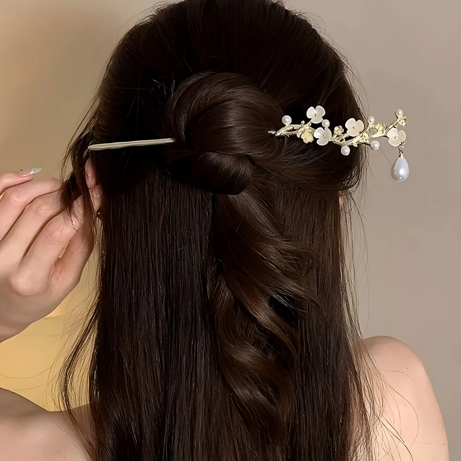 Sweet Romantic Chinese Style Hairpins Fashion Versatile Hair Accessories Jewelry Flowers Women's Girls' Hair Accessories Hairpin