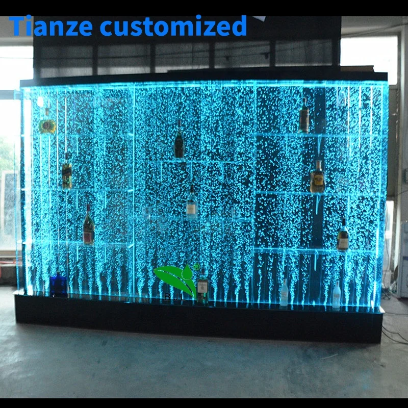 (customized)interior home decoration LED aquarium lighting background wall wine bar cabinet decorations home