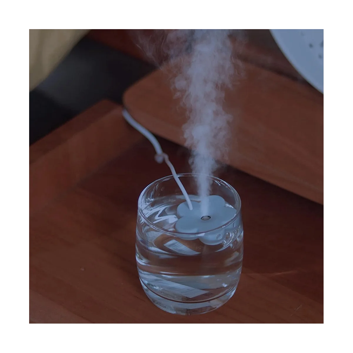 Mini umidificatore portatile con Design di tenuta del cavo USB umidificatore senza serbatoio umidificatore personale da viaggio per camera da letto bianco