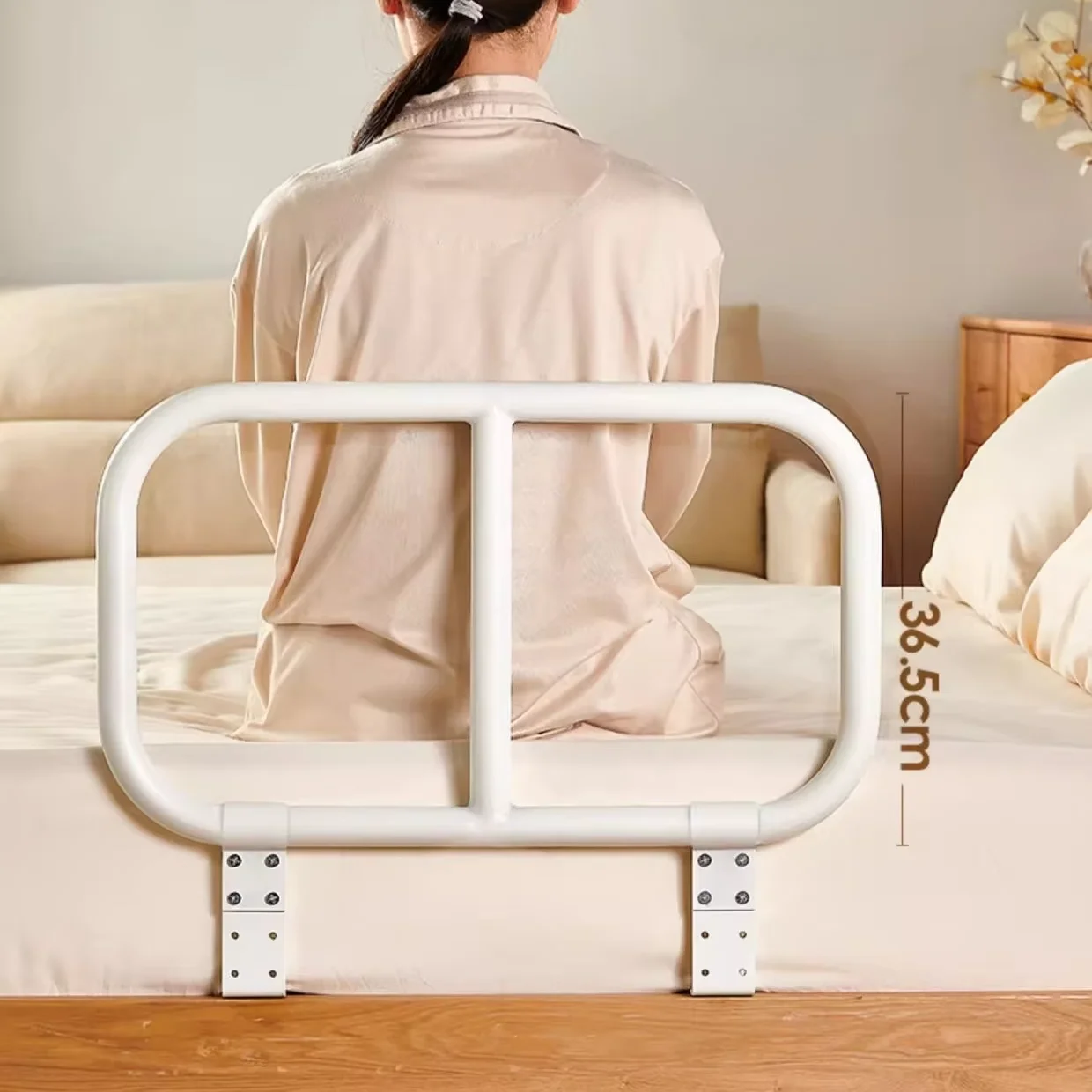 Modern Steel Single Side Folding Bed Rail Factory Direct Elderly Anti-Drop Barrier Furniture for Living Room & Bathroom