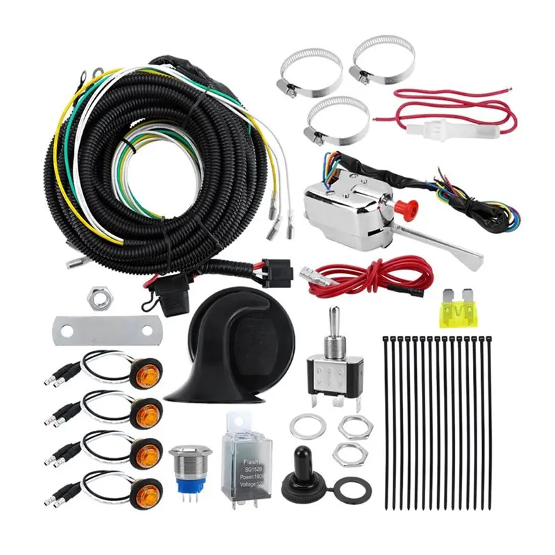 

For Polaris RZR Can-Am Honda Pioneer 1000,Universal ATV/UTV Turn Signal Kit With Horn E-Stop Switch Street Legal Kit-X59A