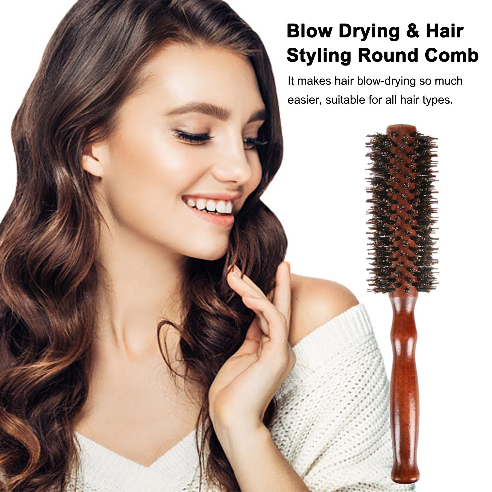 Round Hair Brush for Blow Dry Curling Hair Styling Brush for Women  Anti-Static Roller Hairbrush Hair Comb Hair Accessories