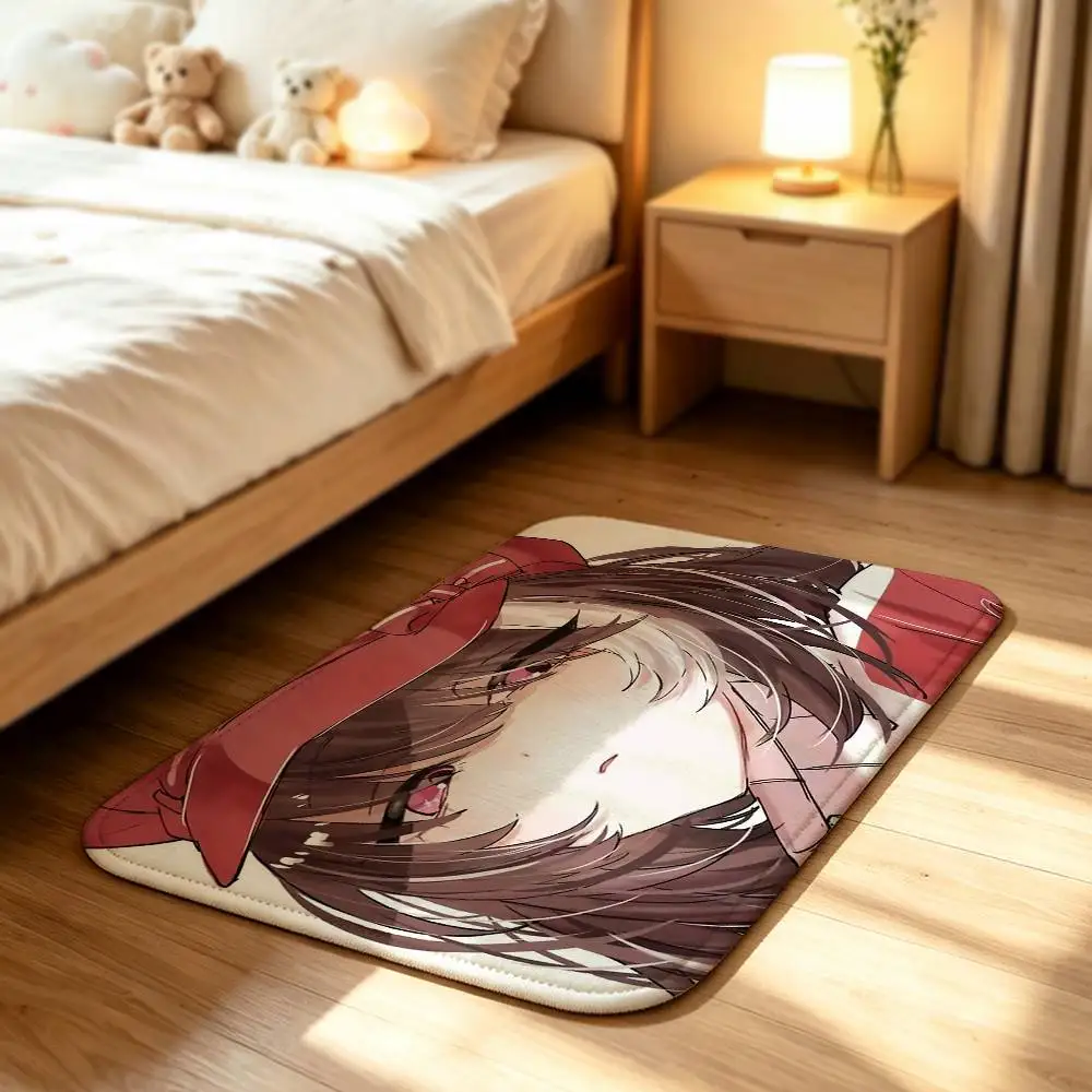 Umamusume-P-D M-Marche lorraine Soft Comfortable Short Plush Rug Carpet mat Anti‑Slip Floor Mat Machine Washable Home Decor