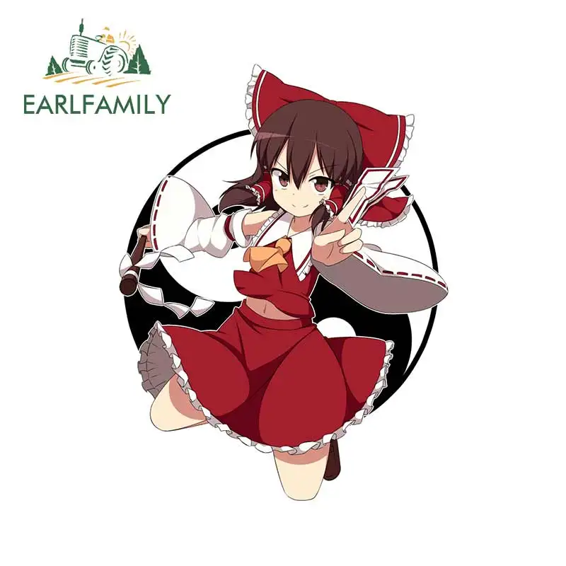 

EARLFAMILY 13см X 9.7см Наклейка на автомобиль с аниме-девушкой в кемпере, DIY, модная, водонепроницаемая, для маскировки царапин