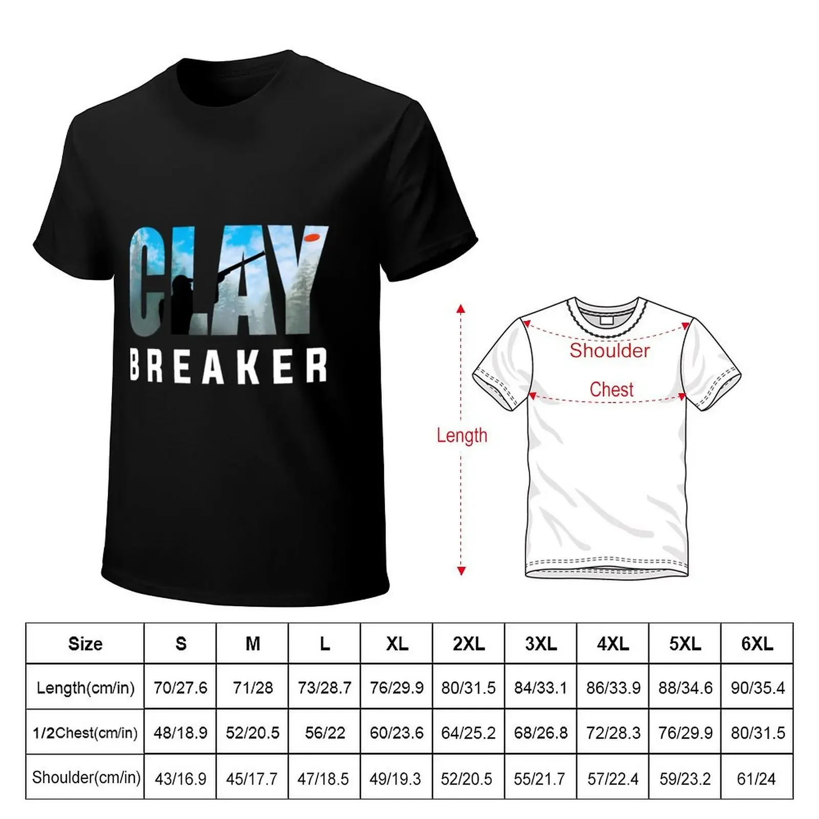 Clay Breaker - Clay Pigeon Shooting Shot Gun Skeet Trap Target \t \t \t\t T-shirt plain plus sizes men clothes