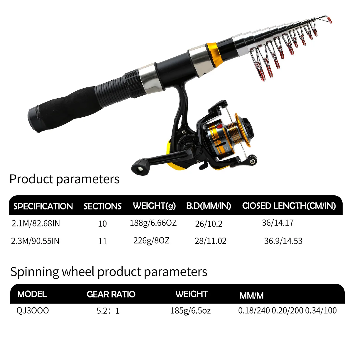 Ultra-Short 2.1m 2.3m Carbon Sea Fishing Rod and Reel Set Complete Lure Gear for Bass Cross-Border Travel with EVA Handle
