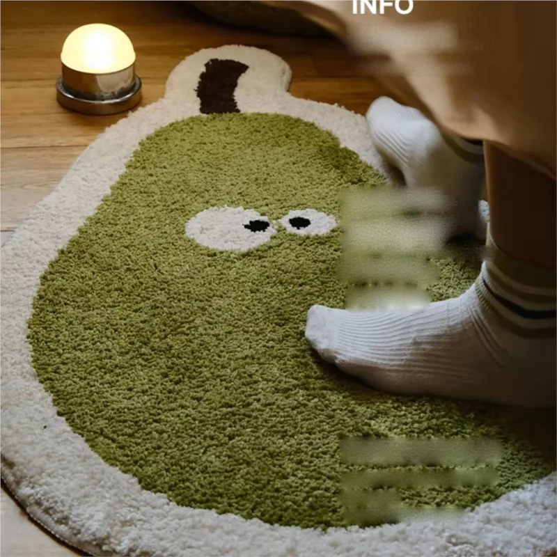 Cartoon Large Pear Plush Carpet Home Children's Room Living Room Bedroom Bedside Carpet Cute Bedside Floor Mat Carpet ZG997
