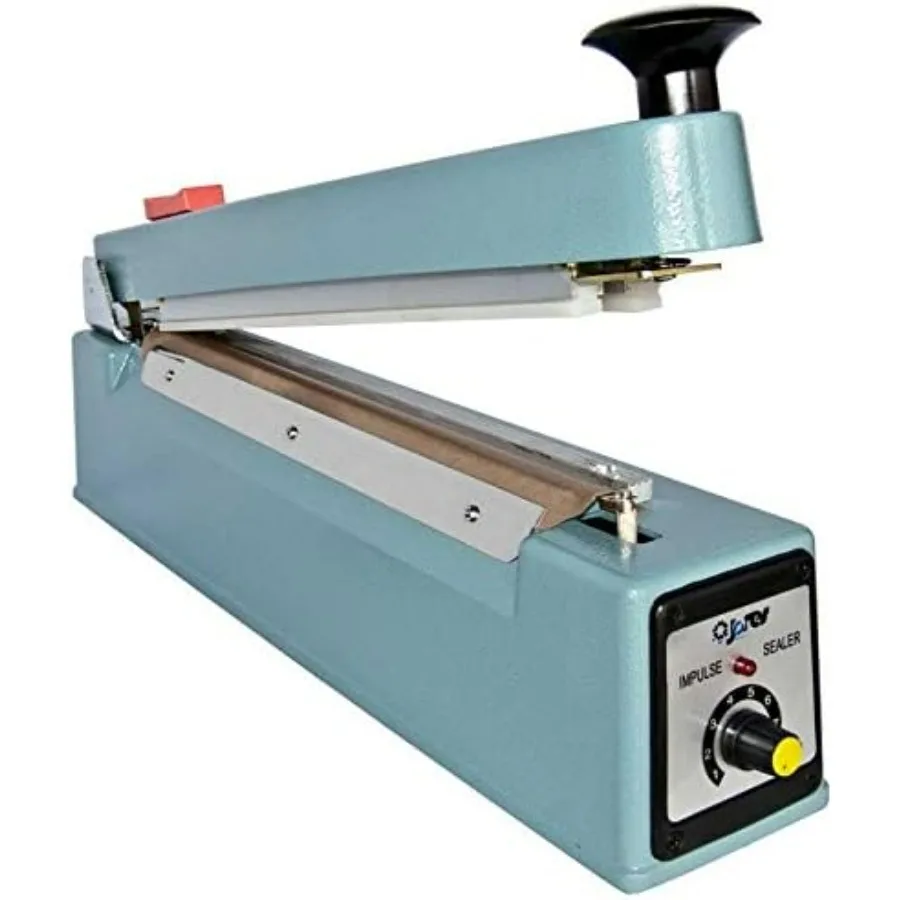 Sellador de bolsas de impulso manual de 12"/300 mm con carcasa resistente y transformador de cobre con kit de reparación de 110 voltios (MMS-300C)