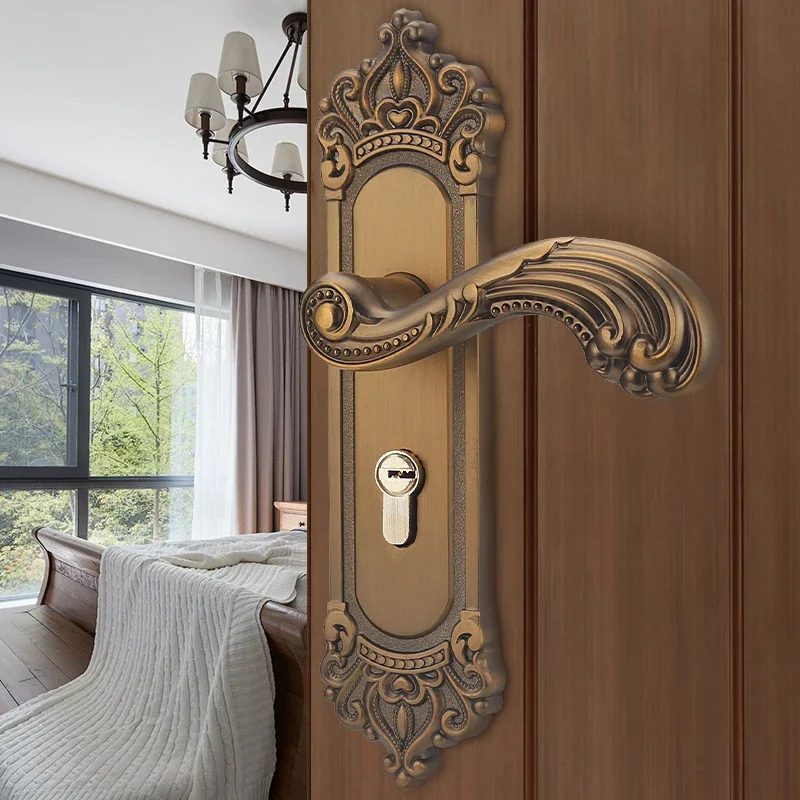 

Elephant white tooth European style doorlock, bedroom wooden door, indoorock, universal roomock, household doo lock, silen