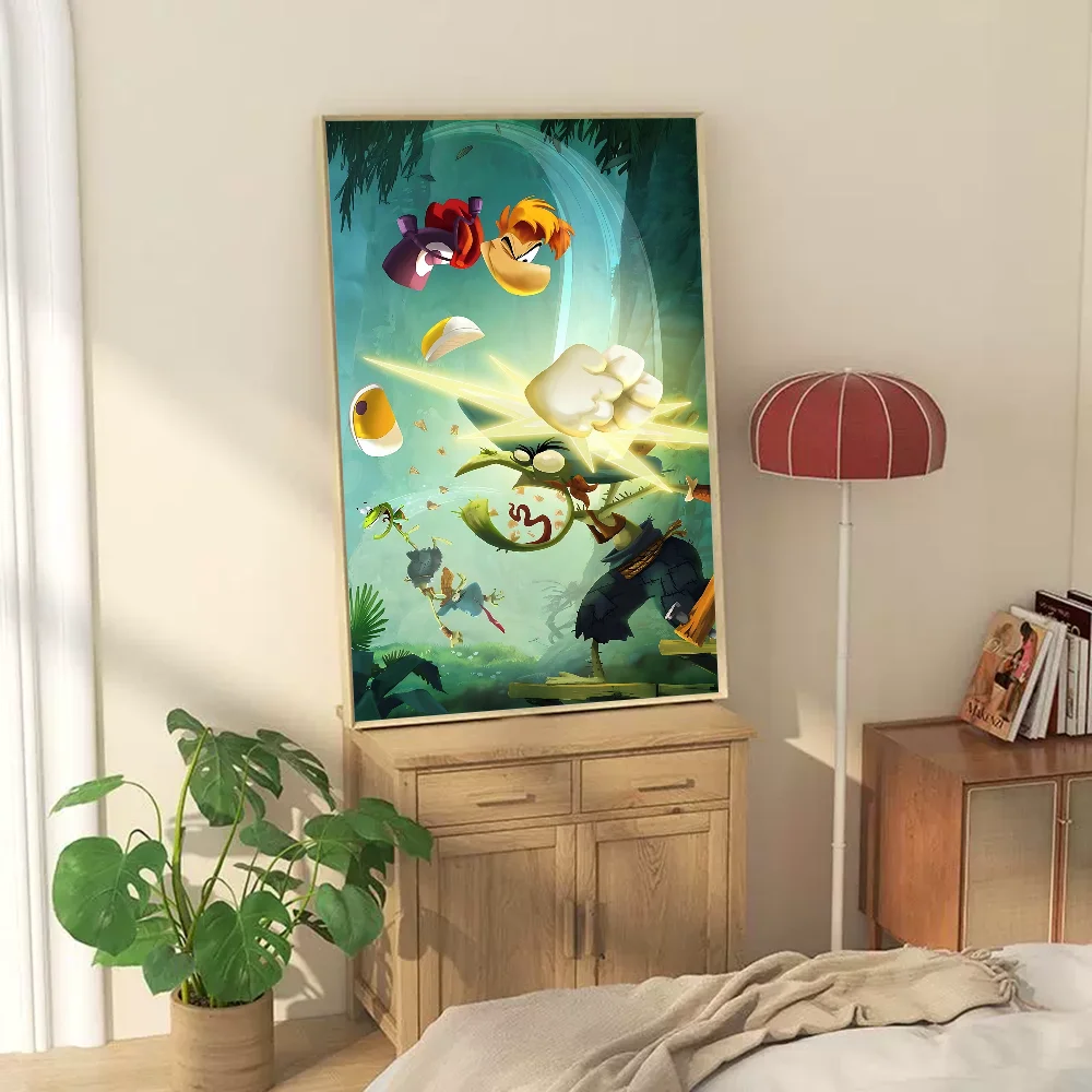 Rayman Legends ملصق ورق أبيض مقاوم للماء ملصق ورقي مقهى بار لوحة جدارية فنية جمالية