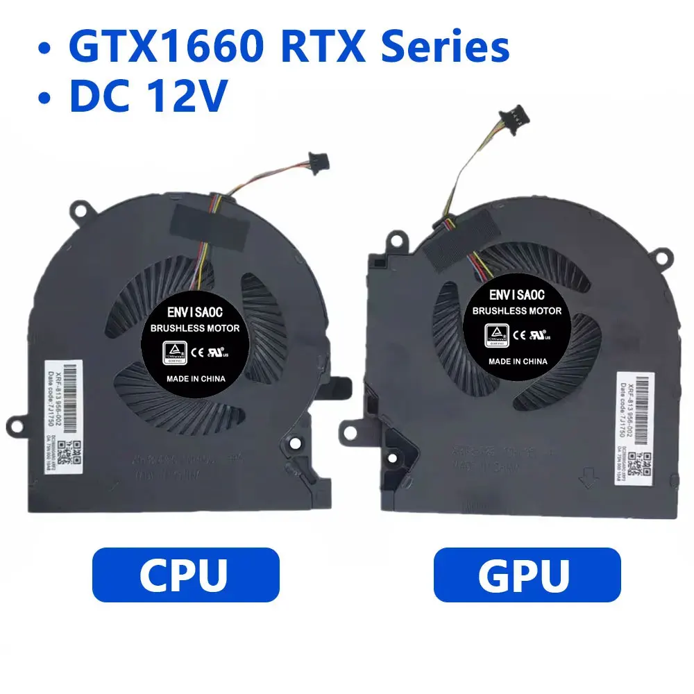 OEM 5V/12V For HP Omen 6 Pro 15-EK 15-EN TPN-Q236 TPN-Q238 Laptop CPU GPU Cooling Fan Heatsink Fans Cooler M04216-001 M04215-001