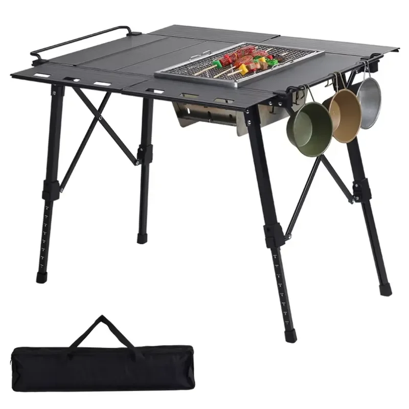 Portable Folding Camping Table and Chair Set Aluminum Outdoor Picnic Furniture for Activities